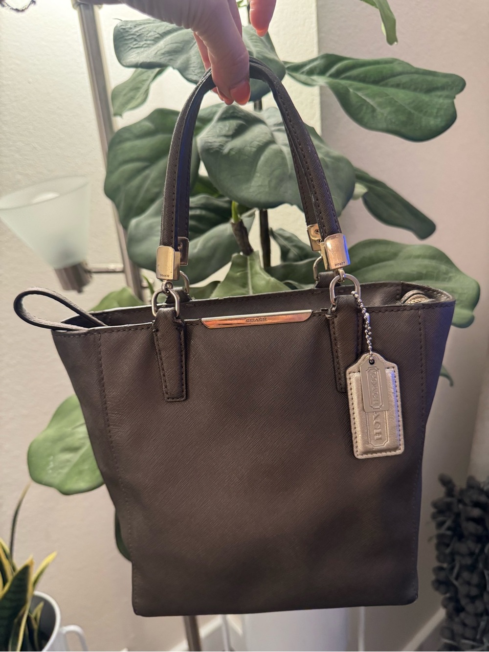 Coach - Bronze Metallic Saffiano Leather Tote/Satchel/ Bag‎